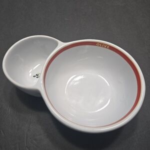 Pottery Barn Pasta Rustica Divided Bowl Olive Bowl Antipasto